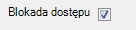 Pole "Blokada dostępu" w oknie Edycji danych firmy.