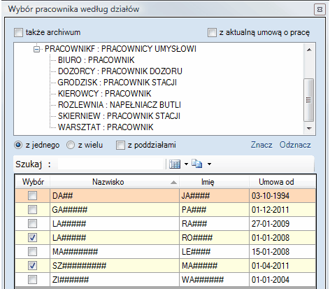 ZUS Z3b_wybór pracowników